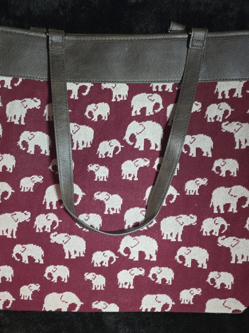 Jewell Thirty One Reversible Tot Bag Elepant Print